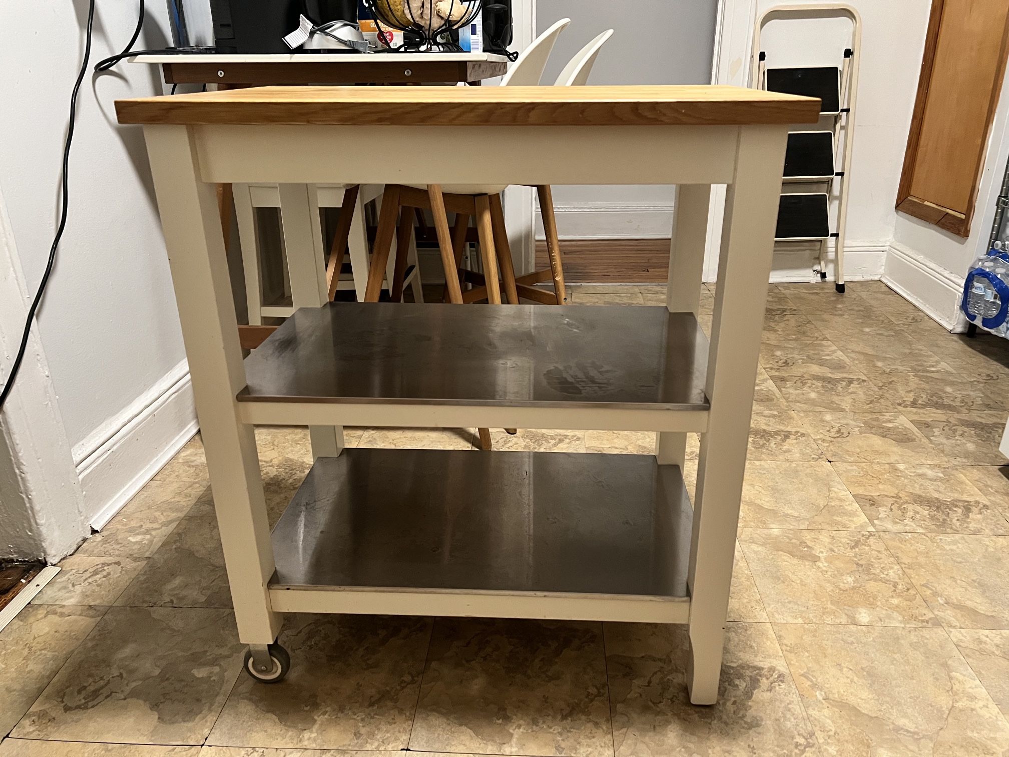 Butcher Block Kitchen Table In Astoria