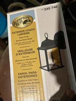 Hampton Bay Exterior Coach Lantern Black Finish