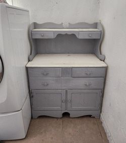 Cottage Farmhouse Cabinet Vintage Table