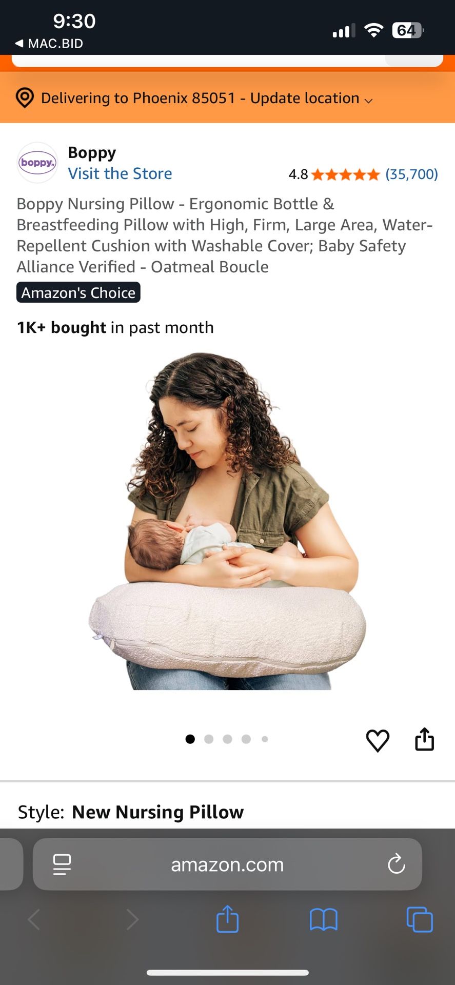 Boppy Nursing Pillow 