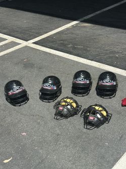 Baseball helmet and Catcher - Ump Mask