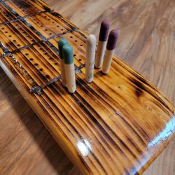 Handmade Cribbage Board And Pegs