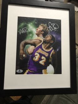 MAGIC JOHNSON & LARRY BIRD AUTOGRAPHED PHOTO