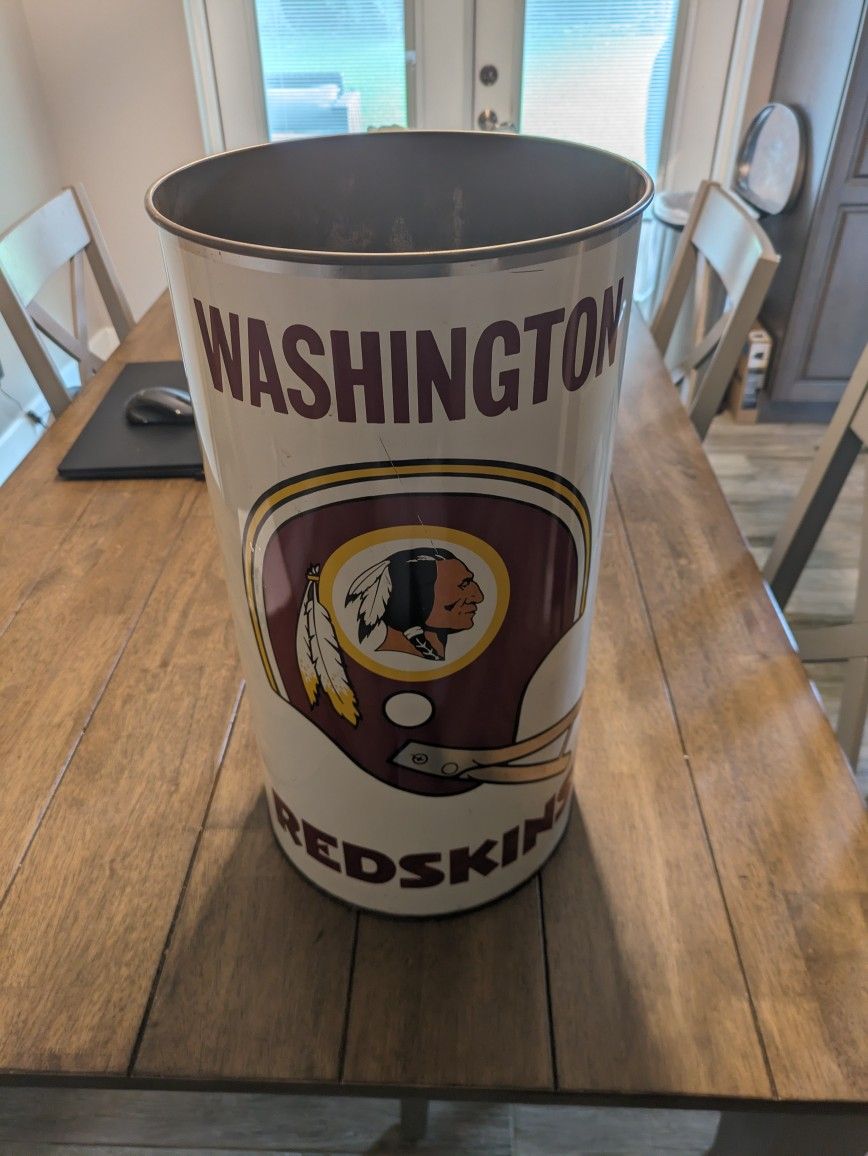 Vintage Washington Redskins Trash Can 