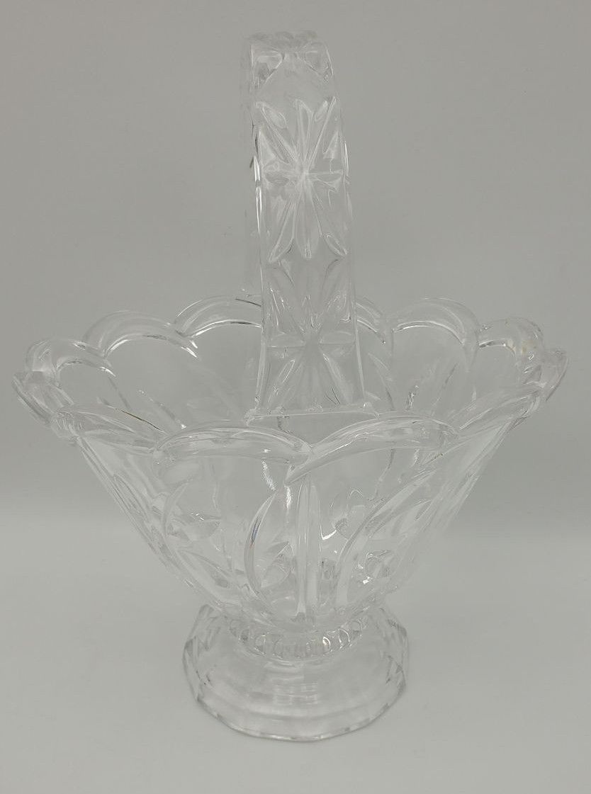 Cut Crystal Scalloped Vintage Basket