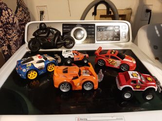 Toy cars and trucks