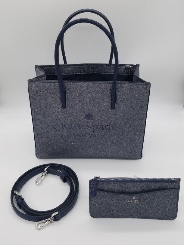 Kate Spade ♠️ Trista Glitter Shopper & Wallet