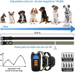 Brand New Dog Training Collar, Shock Collar for Dogs with Remote, 2 Receiver Rechargeable Dog Shock Collar,