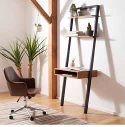 Modern Ladder Desk with Shelves