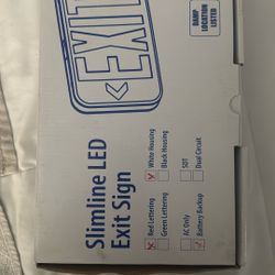 Slimline LED Exit Sign’s With Battery Backup X3