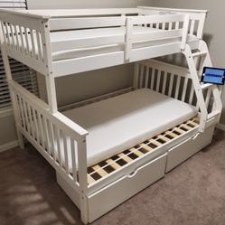 Twin Over Full Bunk Bed On Sale 