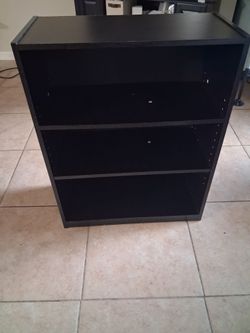 Black 3-Shelf Bookcase