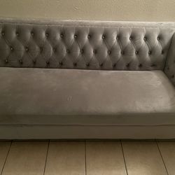 Grey sectional  w/ rhinestones