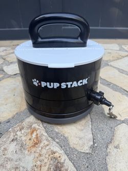 Pup Stack Portable Dog Anchor w/ Retractable Tether – Black