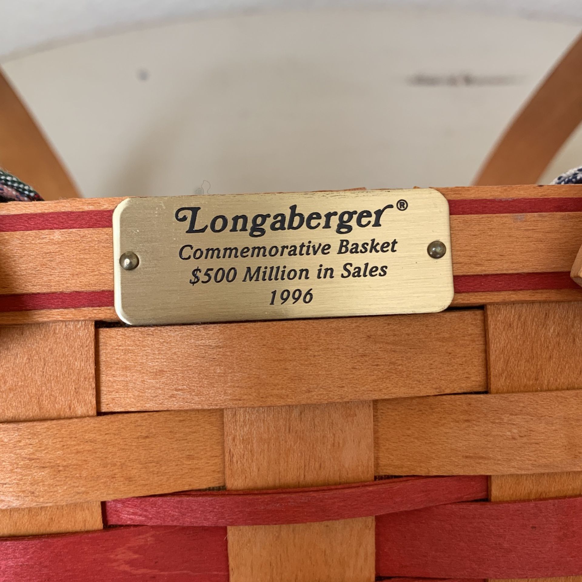 Longaberger 1996 Commemorative Basket - Signed By Tami Longaberger 