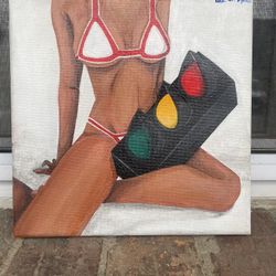 8x8 “Consent Is Sexy” Acrylic Painting