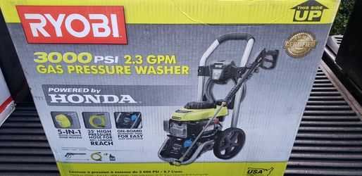 Ryobi 3000 psi 2.3 gpm honda motor pressure washer new