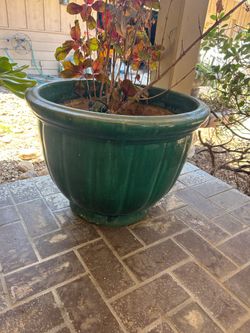 Large planter pot painted