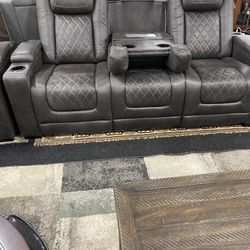 Power Reclining Sofa And Power Reclining Love Seat On Sale