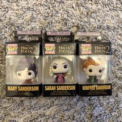 Funko Pocket Pop Keychain Hocus Pocus 2 Complete Set of 3 Sanderson Sisters Vinyl Figures