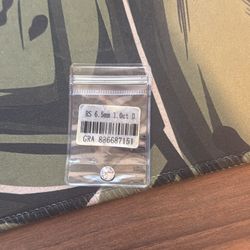 Loose 1ct Moissanite Gem – 6.5mm, D Color, With Certificate