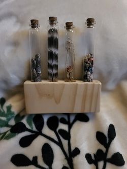 Testtube And Wood Art