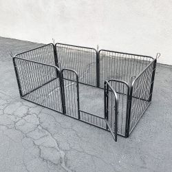 New $60 Heavy Duty 24” Tall x 32” Wide x 6-Panel Pet Playpen Dog Crate Kennel Exercise Cage Fence Play Pen 