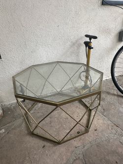 Glass coffee table