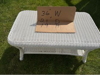 Wicker Patio Table ( Resin )