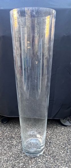 Glass 4 foot floor vase