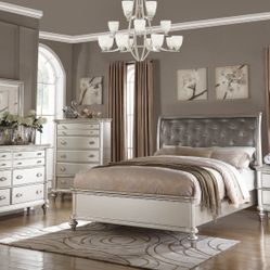 4-PIECE SILVER GRAY GLAM STYLE SET