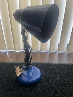 Blue Small Desk Lamp