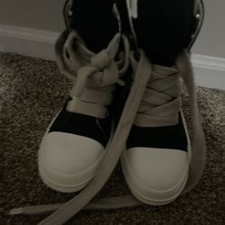 rick owen hightop jumbo lace