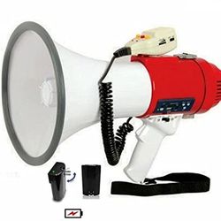 Megaphone Speakers Blow Horn Pro Loud Speaker Bullhorn Rechargeable Battery Handheld Siren Voice Recording 77SF 5Core