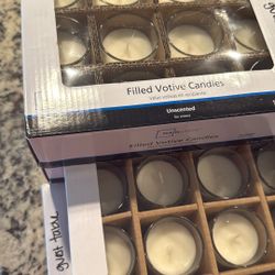 Ivory Votive Candles 5 Packs Of 12. 60 Total