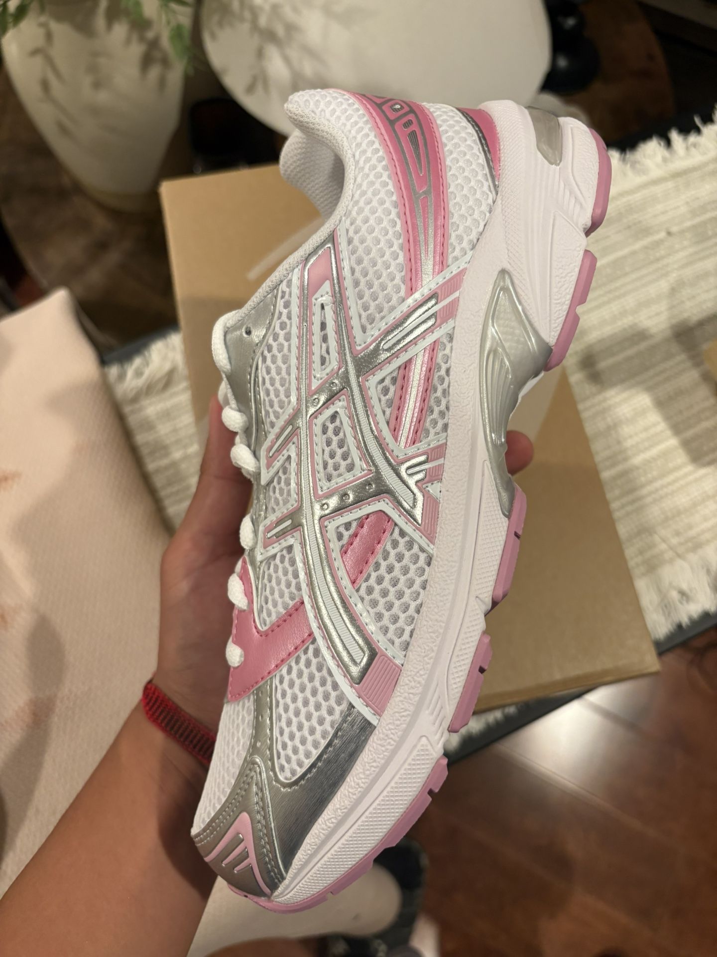 ASICS Gel-1130 White Pure Silver Pink Size 7.5M/9w