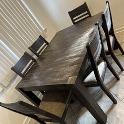 7 Piece Brown Wood Kitchen Set!!