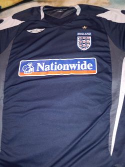 Vintage England Umbro Training Football Jersey Sz MEDIUM
