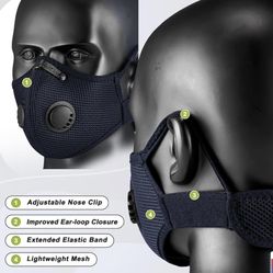 Breathable Reusable Respirator Mask with Carbon- Filters