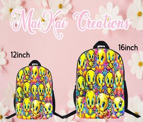 Tweety custom backpack (READ DESCRIPTION)