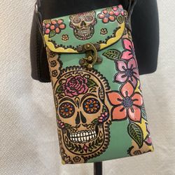 Dia De Los Muertos Leather Bag 