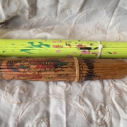 Two Oriental Paper Umbrellas 