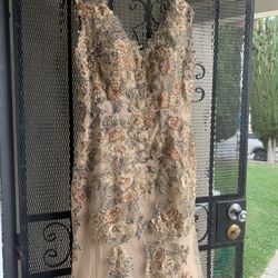 Gold Flowery Dress
