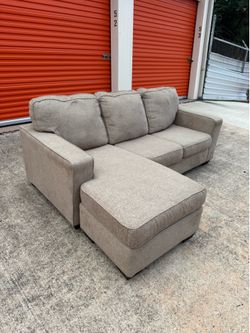Sleek Beige Sectional Couch