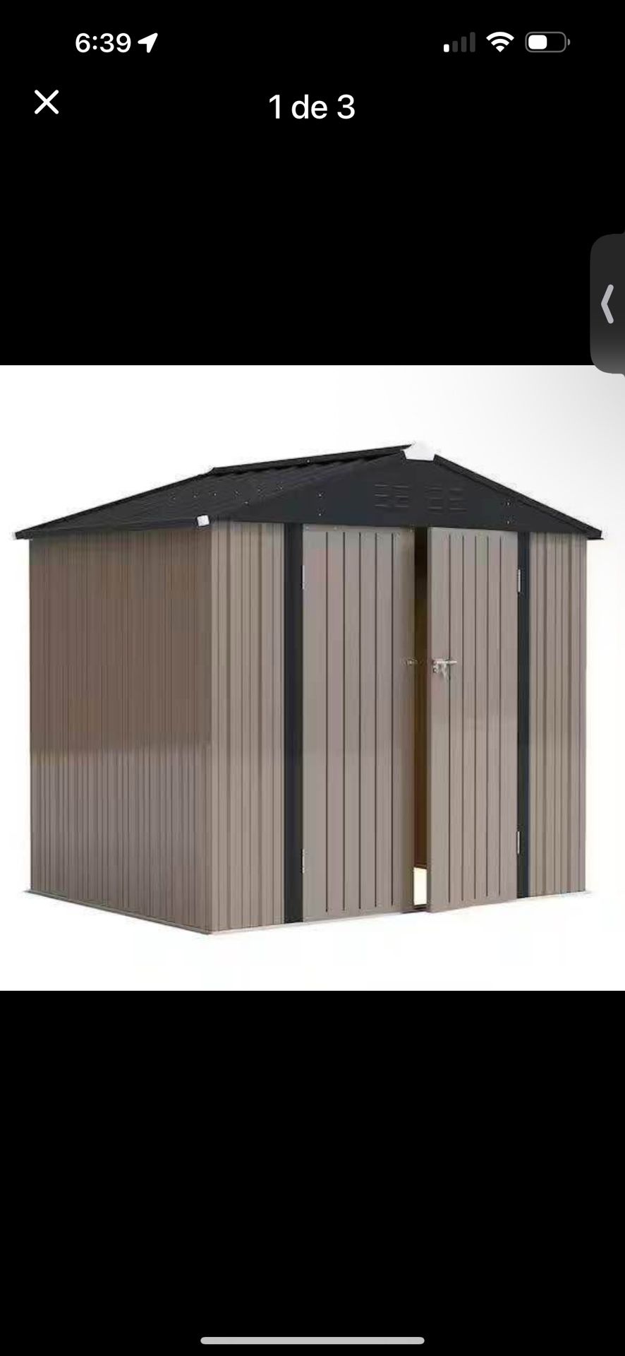 6 ft. W x 8 ft. D Outdoor Storage Metal Shed