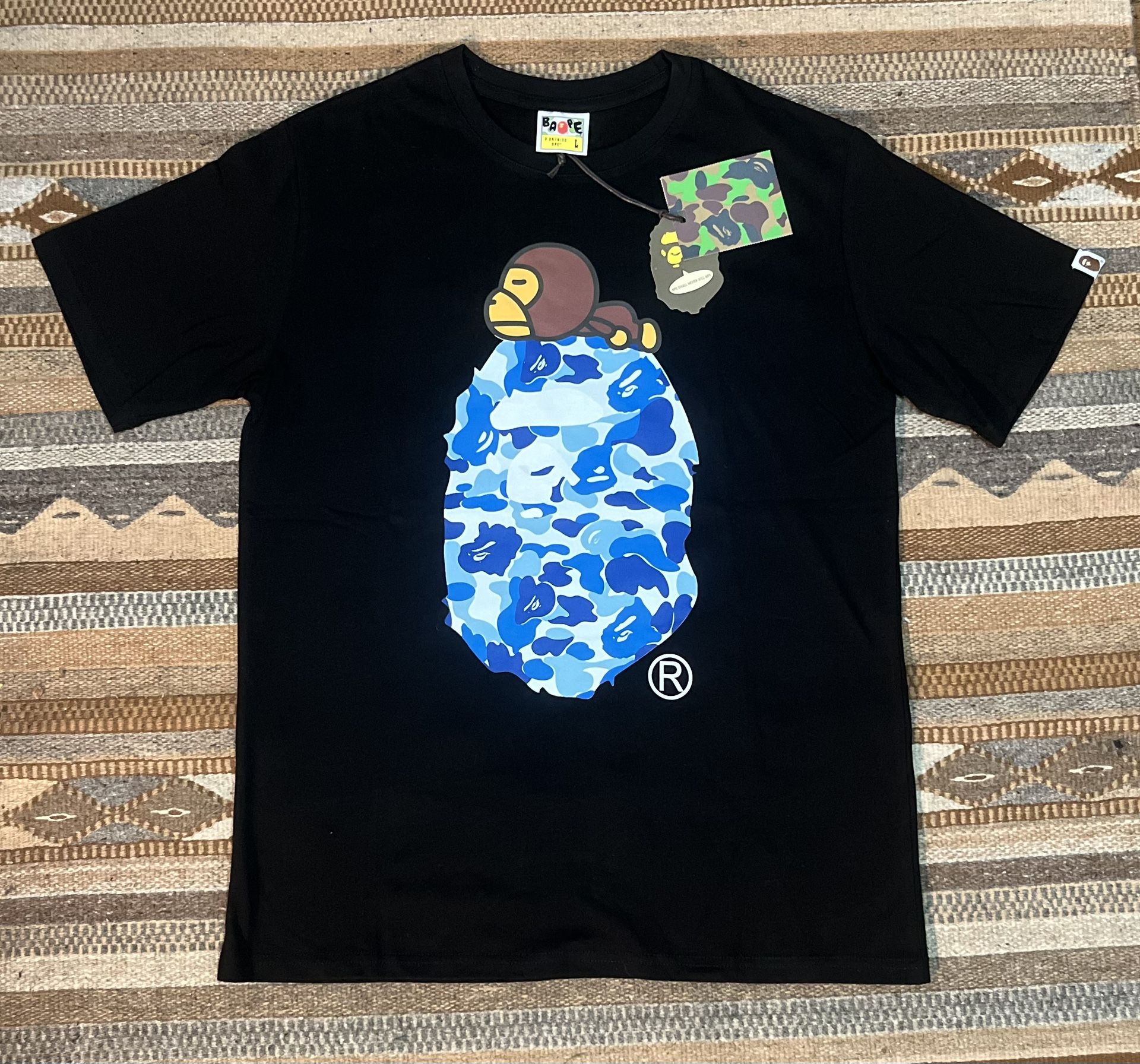 Bape Tee Shirt Blue Ape
