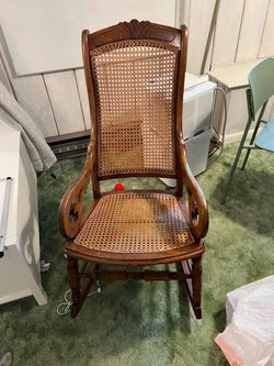 Antique Victorian Cane Rocking Chair