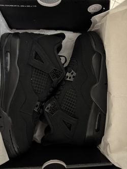 Jordan 4 Black Cat All Back Size 5Y Size 6.5 Woman