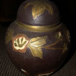 Solid Brass Ginger Jar / Urn 