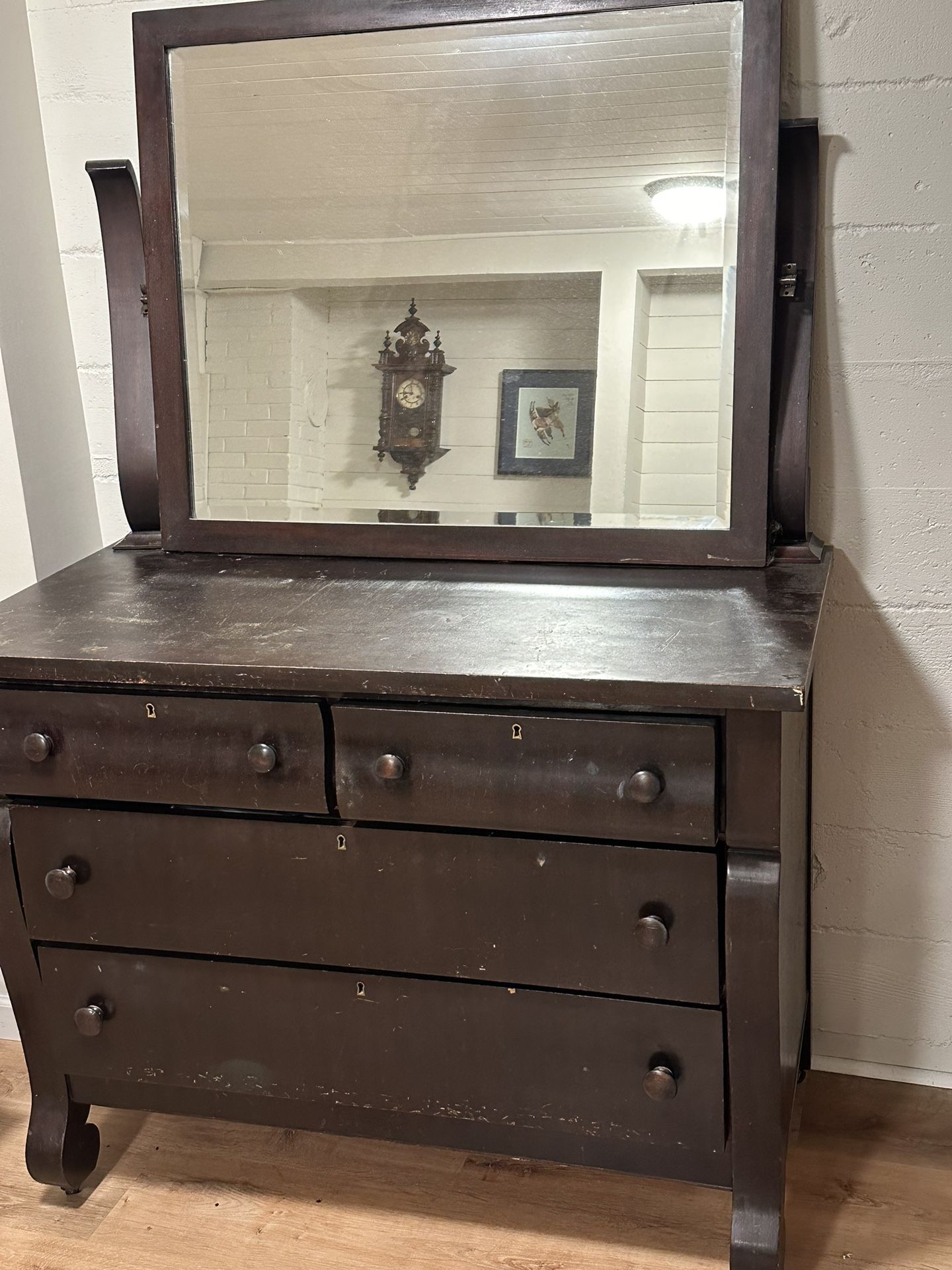 Antique Dresser With Mirror